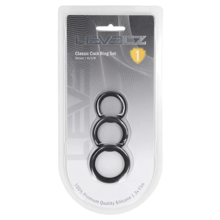 Lot de 3 Cockrings Silicone CLASSIC LEVELZ 23-30 mm