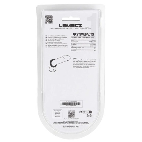 Lot de 3 Cockrings Silicone CLASSIC LEVELZ 23-30 mm