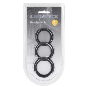 Lot de 3 Cockrings en silicone CLASSIC LEVELZ 33-39 mm