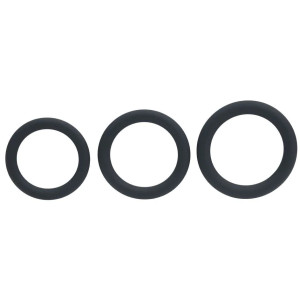 Lot de 3 Cockrings en silicone CLASSIC LEVELZ 33-39 mm
