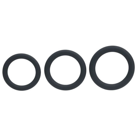 Lot de 3 Cockrings en silicone CLASSIC LEVELZ 33-39 mm
