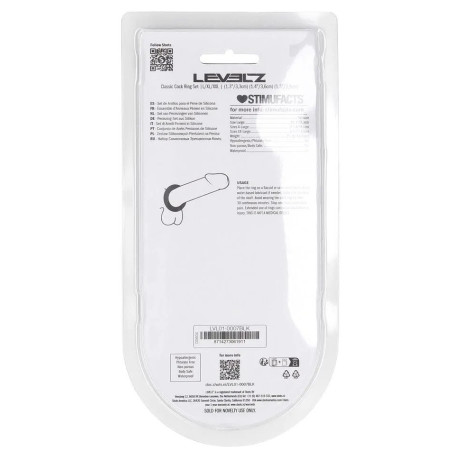 Lot de 3 Cockrings en silicone CLASSIC LEVELZ 33-39 mm