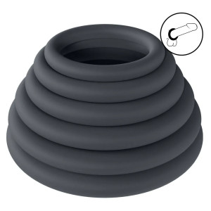 Lot de 6 Cockrings silicone CLASSIC LEVELZ 23-39 mm