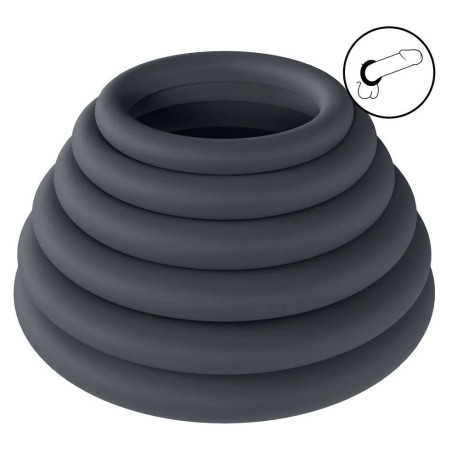 Lot de 6 Cockrings silicone CLASSIC LEVELZ 23-39 mm