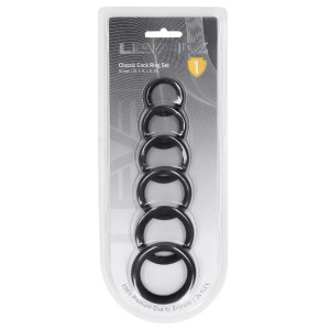 Lot de 6 Cockrings silicone CLASSIC LEVELZ 23-39 mm