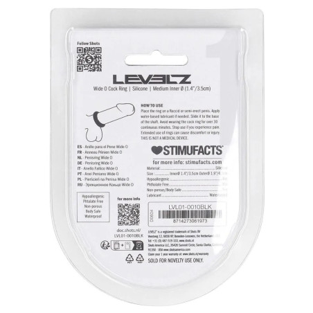 Cockring en silicone WIDE-O M de 35 mm par Levelz