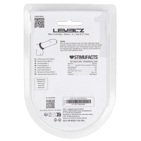 Cockring Silicone WIDE-O XL 50 mm de Levelz