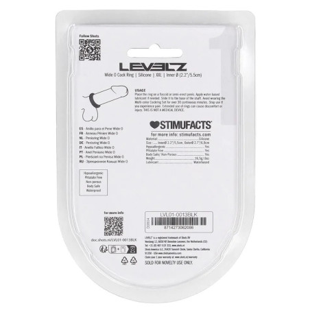 Cockring Silicone WIDE-O XXL 55 mm par Levelz