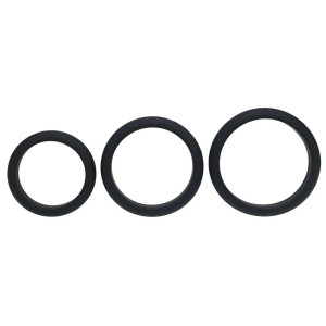 Lot de 3 Cockrings en silicone WIDE-O 42-55mm de Levelz