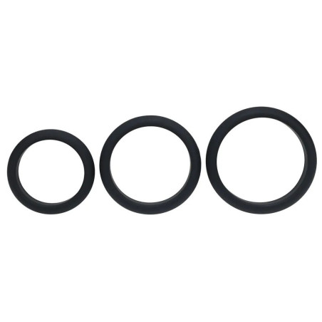 Lot de 3 Cockrings en silicone WIDE-O 42-55mm de Levelz