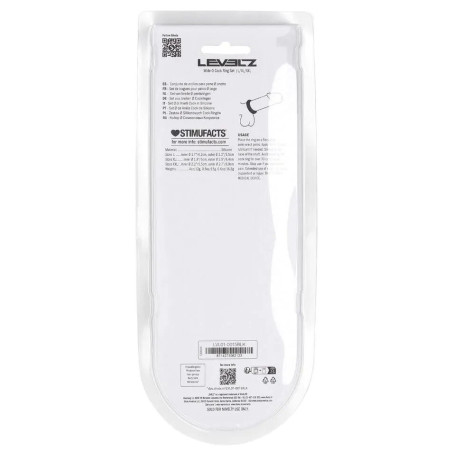 Lot de 3 Cockrings en silicone WIDE-O 42-55mm de Levelz