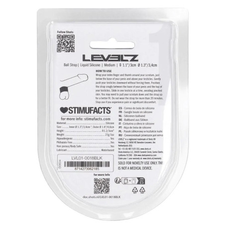 Ballstretcher en silicone BALL STRAP de Levelz 34 mm