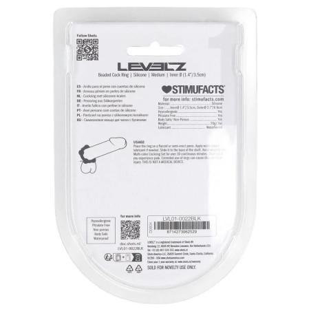 Cockring avec boules BEADCOCK M 42 mm par Levelz
