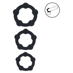 Lot de 3 Cockrings avec boules BEADCOCK de Levelz