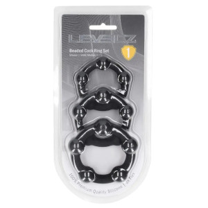 Lot de 3 Cockrings avec boules BEADCOCK de Levelz