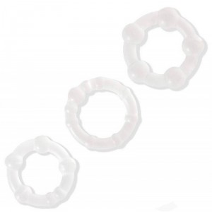 Lot de 3 cockrings Power Plus transparents