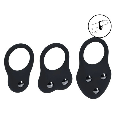 Lot de 3 Cockrings lestés TRAINING RING de Levelz