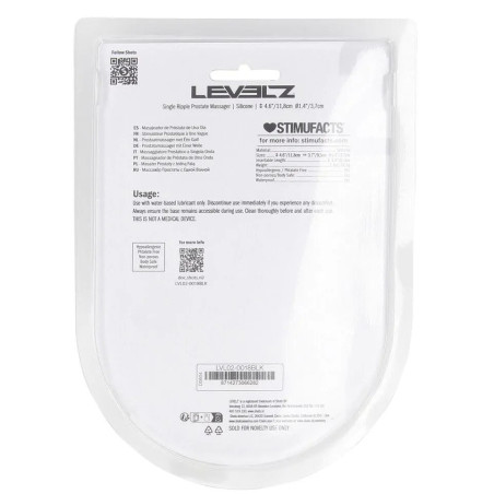 Plug prostatique Silicone SINGLE RIPPLE 9 x 3.6 cm de Levelz