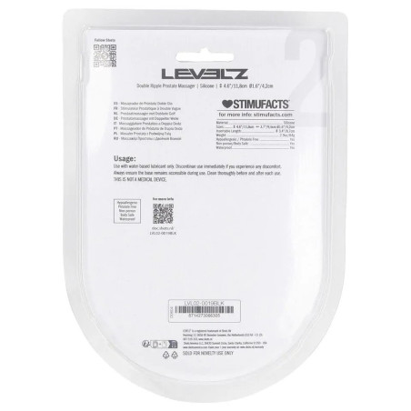 Plug prostatique DOUBLE RIPPLE de 9 x 4.2 cm par Levelz