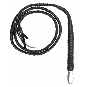 Fouet 1m40 en simili cuir Forme Torsades