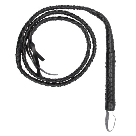 Fouet 1m40 en simili cuir Forme Torsades
