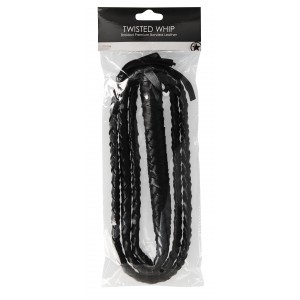 Fouet 1m40 en simili cuir Forme Torsades