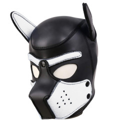 Cagoule PUPPY en néoprène Noir et Blanc 2