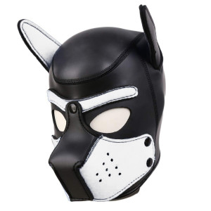 Cagoule PUPPY en néoprène Noir et Blanc