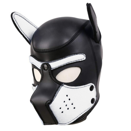 Cagoule PUPPY en néoprène Noir et Blanc