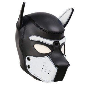 Cagoule PUPPY Néoprène Noir-Blanc