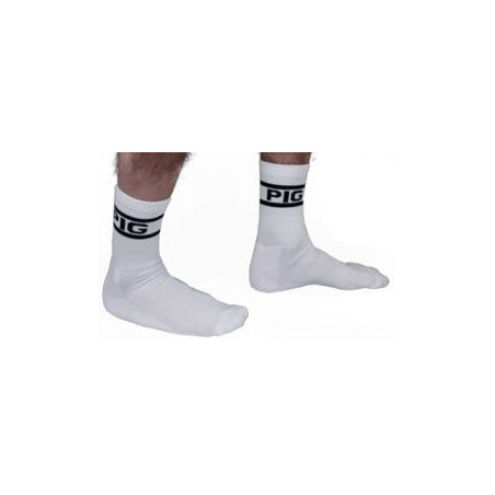 Chaussettes blanches PIG x 2 Paires