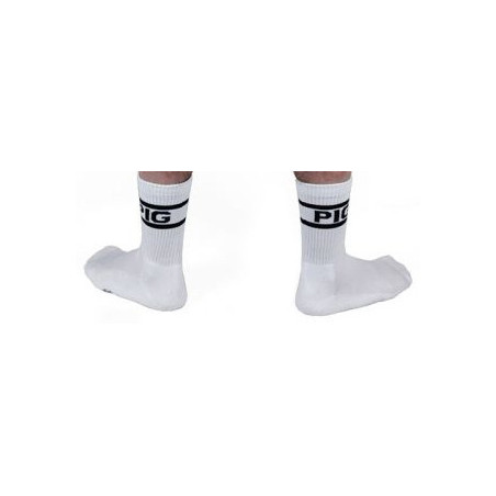 Chaussettes blanches PIG x 2 Paires