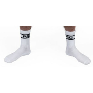 Chaussettes blanches PIG x 2 Paires