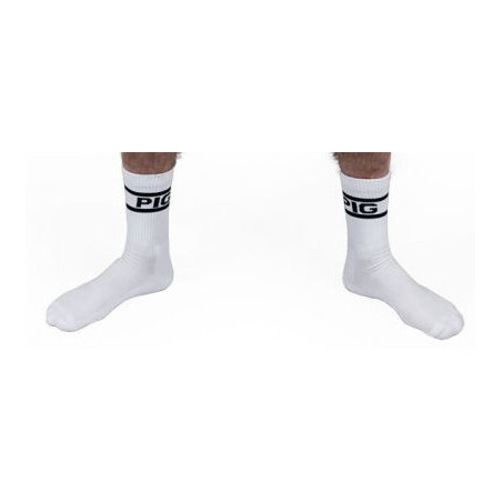 Chaussettes blanches PIG x 2 Paires
