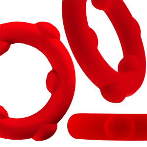 Cockring SPINNER Rouge de Oxballs | Diamètre de 25 mm