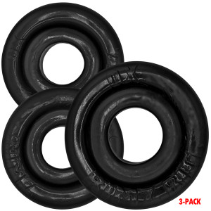Lot de 3 Cockrings RIMRINGZ Noirs de Oxballs