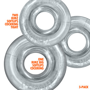 Lot de 3 Cockrings RIMRINGZ Transparents de Oxballs