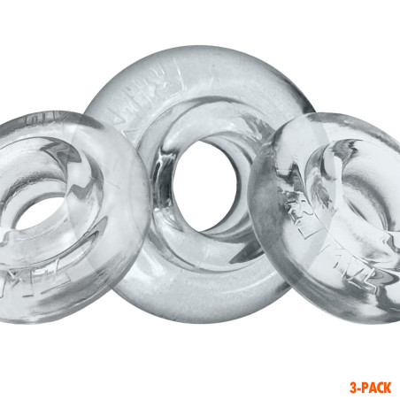 Lot de 3 Cockrings RIMRINGZ Transparents de Oxballs