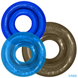 Lot de 3 Cockrings RIMRINGZ Oxballs Gris et Bleus