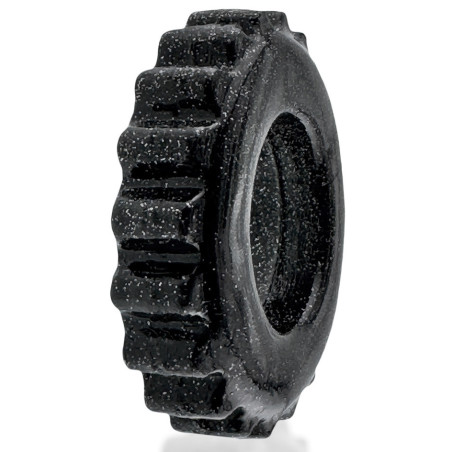 Cockring PLUSHY Noir métallisé de Oxballs - Diamètre 26 mm