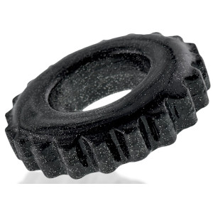 Cockring PLUSHY Noir métallisé de Oxballs - Diamètre 26 mm