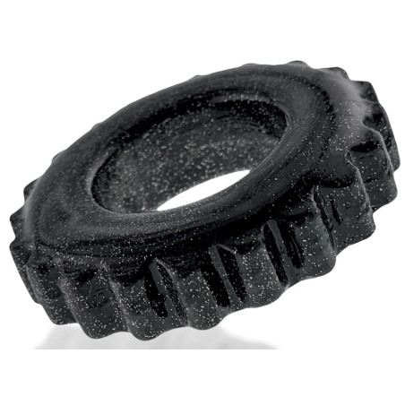 Cockring PLUSHY Noir métallisé de Oxballs - Diamètre 26 mm