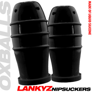 Suce-tétons noirs LANKYZ de Oxballs - Diamètre  20 mm.