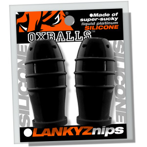 Suce-tétons noirs LANKYZ de Oxballs - Diamètre  20 mm.