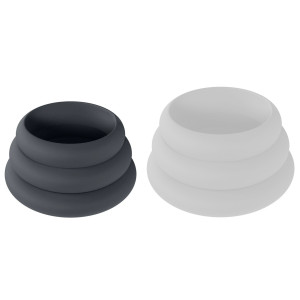 Lot de 3 Cockrings Silicone WIDE-O S-L 30-42 mm