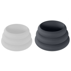 Lot de 3 Cockrings en silicone WIDE-O 42-55mm de Levelz