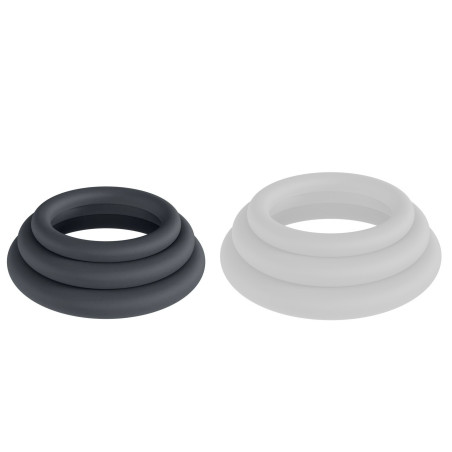 Lot de 3 Cockrings Silicone CLASSIC LEVELZ 23-30 mm