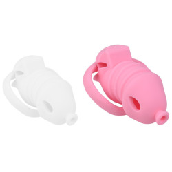 Cage de chasteté rose DOLPHIC M de 11 x 3.5 cm