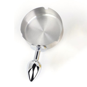 Plug métal ASHES ROUND Argent 6 x 2.5cm