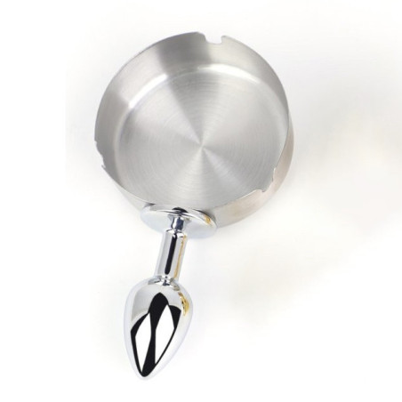 Plug métal ASHES ROUND Argent 6 x 2.5cm